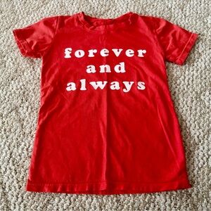 Red Kids T-Shirt with White Print